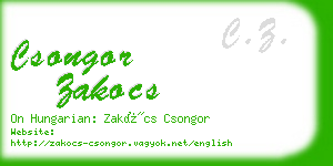 csongor zakocs business card